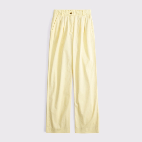 Женские брюки Abercrombie & Fitch A&F Sloane Twill Tailored Wide Leg Pant