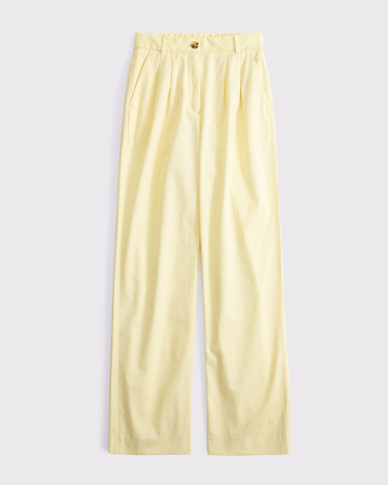 A&F Sloane Twill Tailored Wide Leg Pant