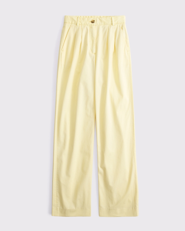 A&F Sloane Twill Tailored Wide Leg Pant