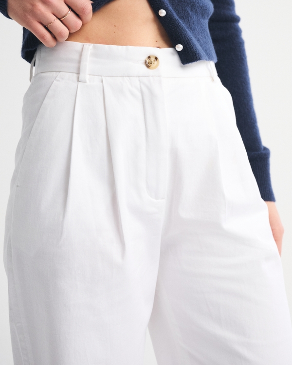 A&F Sloane Twill Tailored Wide Leg Pant
