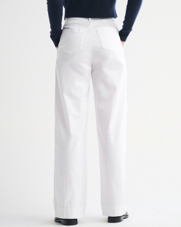 A&F Sloane Twill Tailored Wide Leg Pant