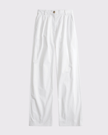 A&F Sloane Twill Tailored Wide Leg Pant