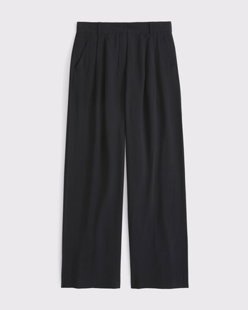 A&F Sloane Crepe Tailored Wide Leg Pant