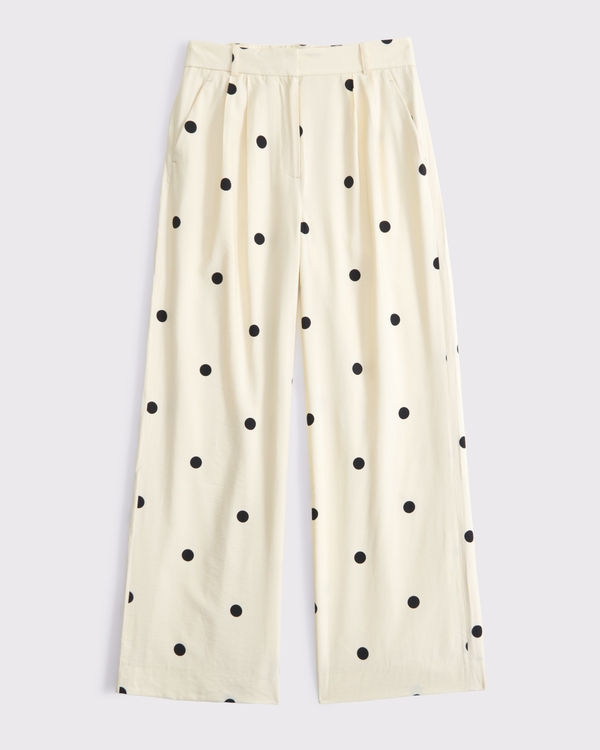A&F Sloane Crepe Tailored Wide Leg Pant