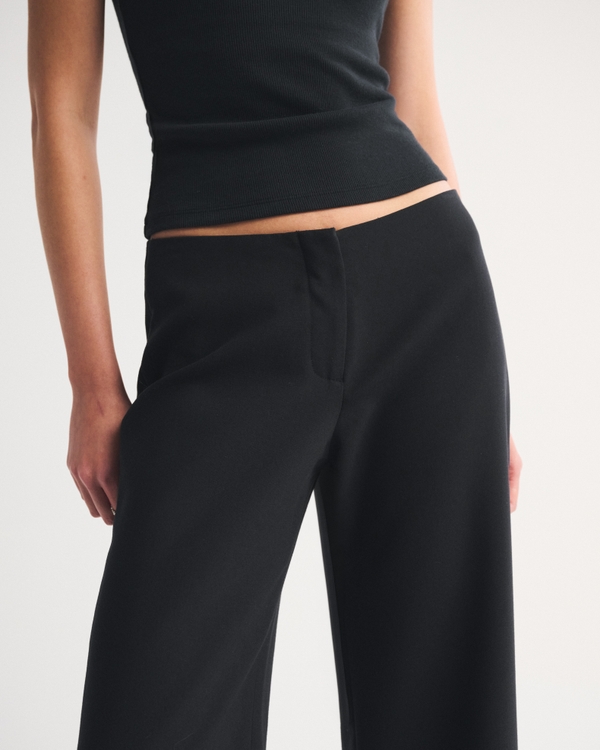 Low Rise Clean Tailored Wide Leg Pant