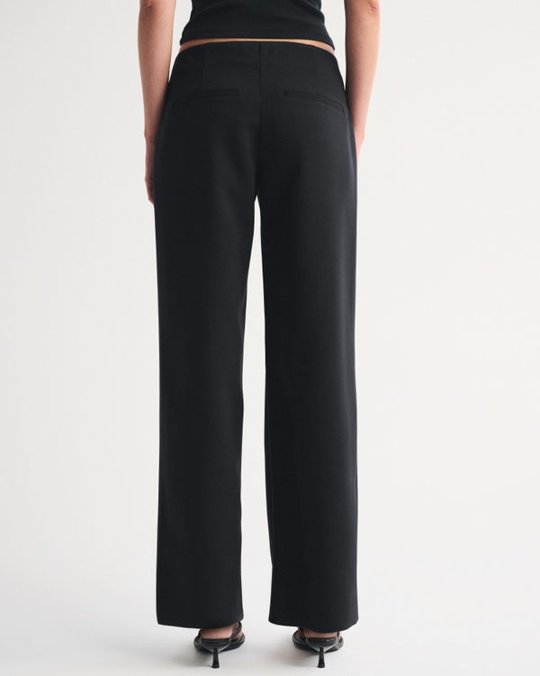 Low Rise Clean Tailored Wide Leg Pant