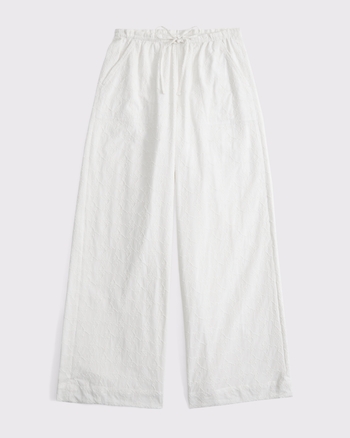 Cotton Jacquard Pull-On Pant