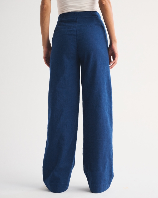 A&F Sloane Linen-Blend Tailored Wide Leg Pant
