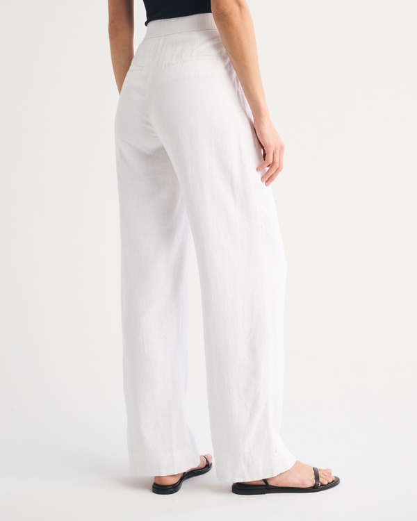 A&F Sloane Linen-Blend Tailored Wide Leg Pant