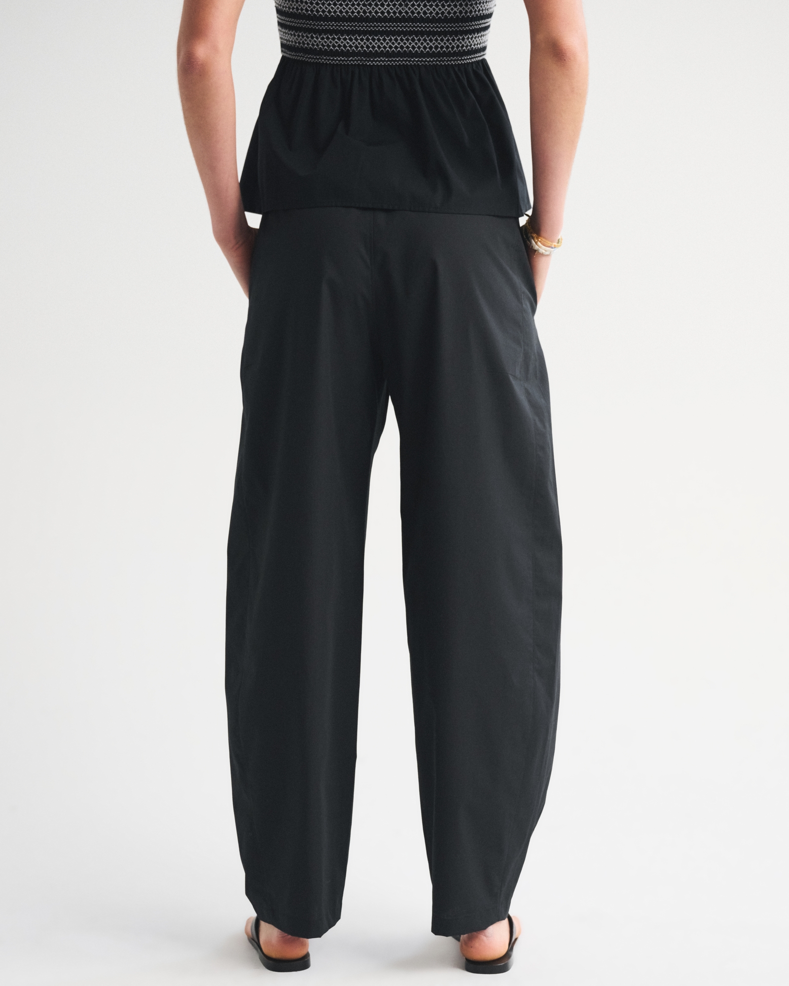 Poplin Barrel Pull-On Pant