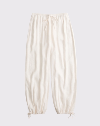 Convertible Crinkle Balloon Pull-On Pant