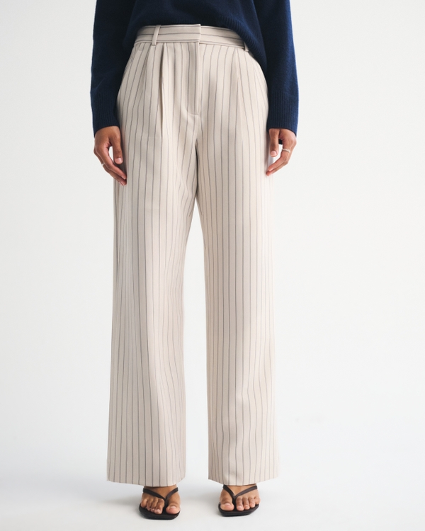Curve Love A&F Sloane Tailored Wide Leg Pant