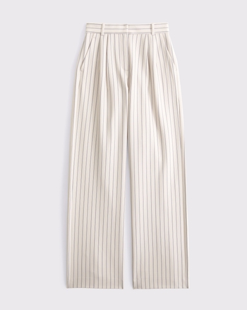 Curve Love A&F Sloane Tailored Wide Leg Pant