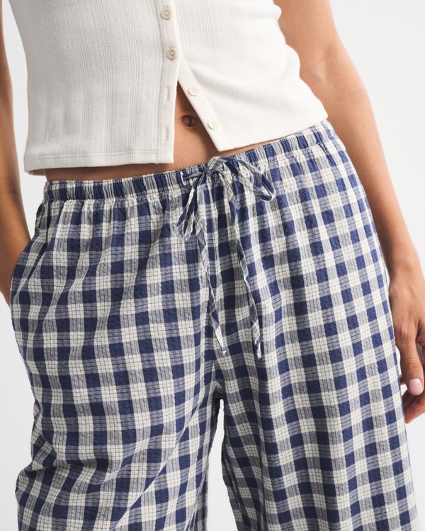 Convertible Seersucker Balloon Pull-On Pant