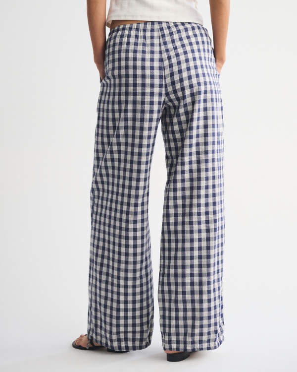 Convertible Seersucker Balloon Pull-On Pant