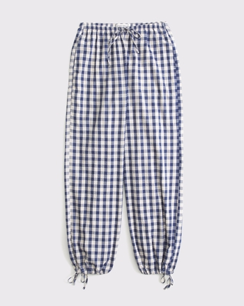 Convertible Seersucker Balloon Pull-On Pant