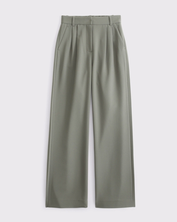 Curve Love A&F Sloane Tailored Wide Leg Pant from Abercrombie & Fitch - $90