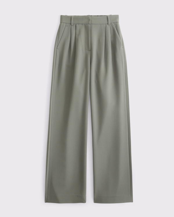 Curve Love A&F Sloane Tailored Wide Leg Pant