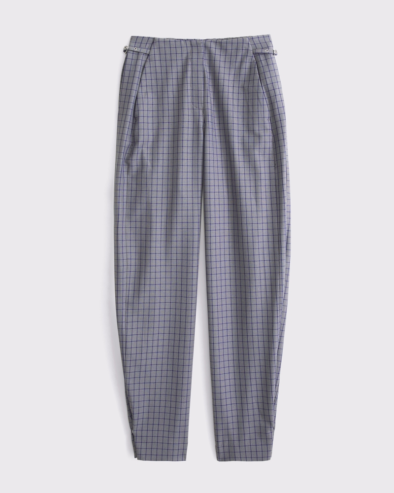 Convertible High Rise Tailored  Barrel Pant