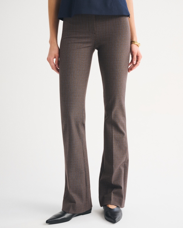 A&F Forme Bootcut Pant, Brown Plaid view 2