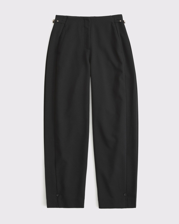 Convertible High Rise Tailored  Barrel Pant