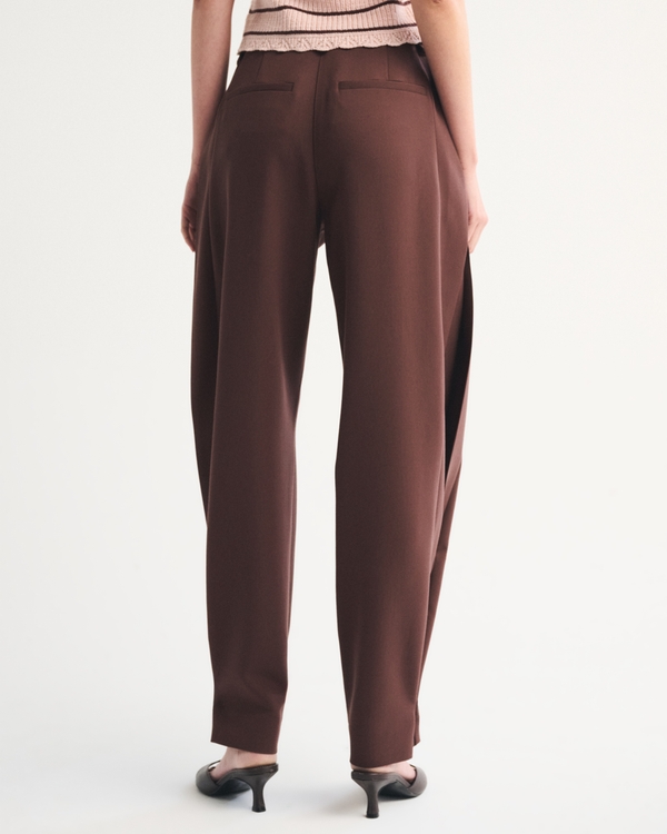 Convertible High Rise Tailored  Barrel Pant