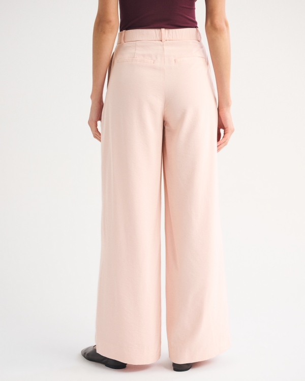 Women's High Rise Crepe Tailored Palazzo Pant | Women's Clearance |  Abercrombie.com