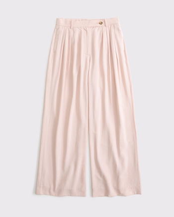 High Rise Crepe Tailored Palazzo Pant