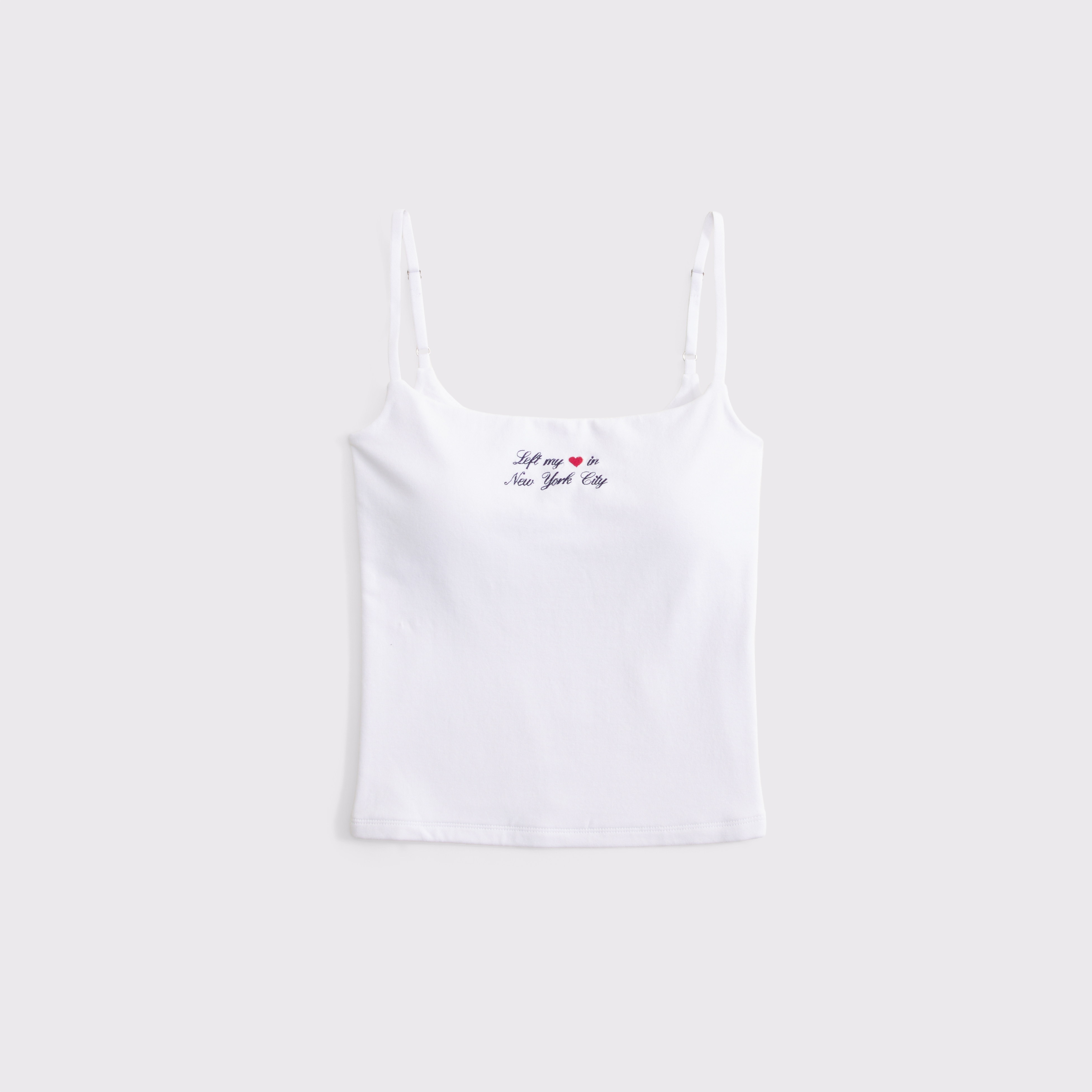 Женский топ Abercrombie & Fitch Abbode Bra-Free 90s Embroidered Cami, цвет: Белый — фото 1