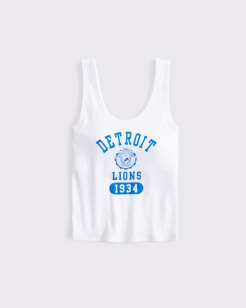 Detroit Lions Bra-Free Rib Scoop Neck Tank