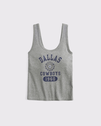 Dallas Cowboys Bra-Free Rib Scoop Neck Tank