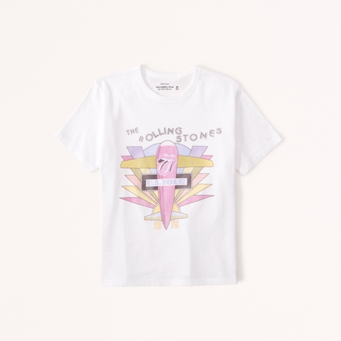 Женские футболки Abercrombie & Fitch Short-Sleeve Rolling Stones Graphic Skimming Tee