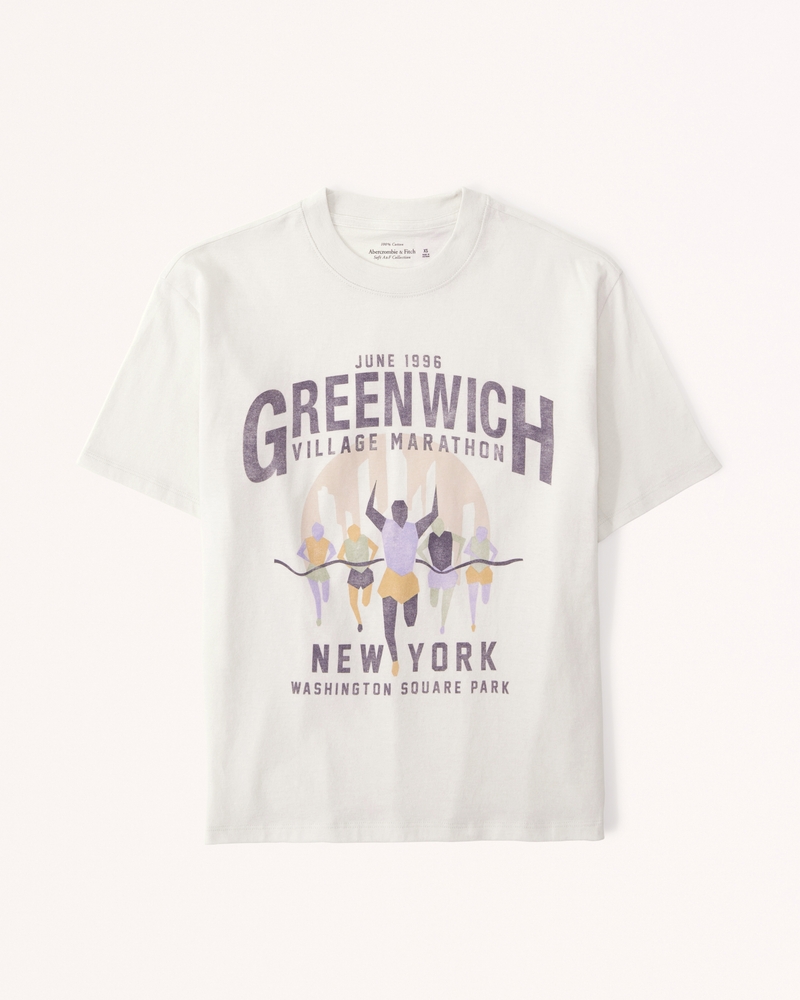 Women's New York Graphic Easy Tee in White | Size XS | Abercrombie & Fitch