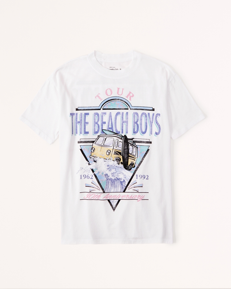 Oversized Boyfriend Beach Boys Graphic Tee