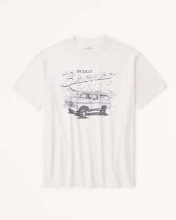 Women's Oversized Bronco Graphic Tee, Women's Clearance