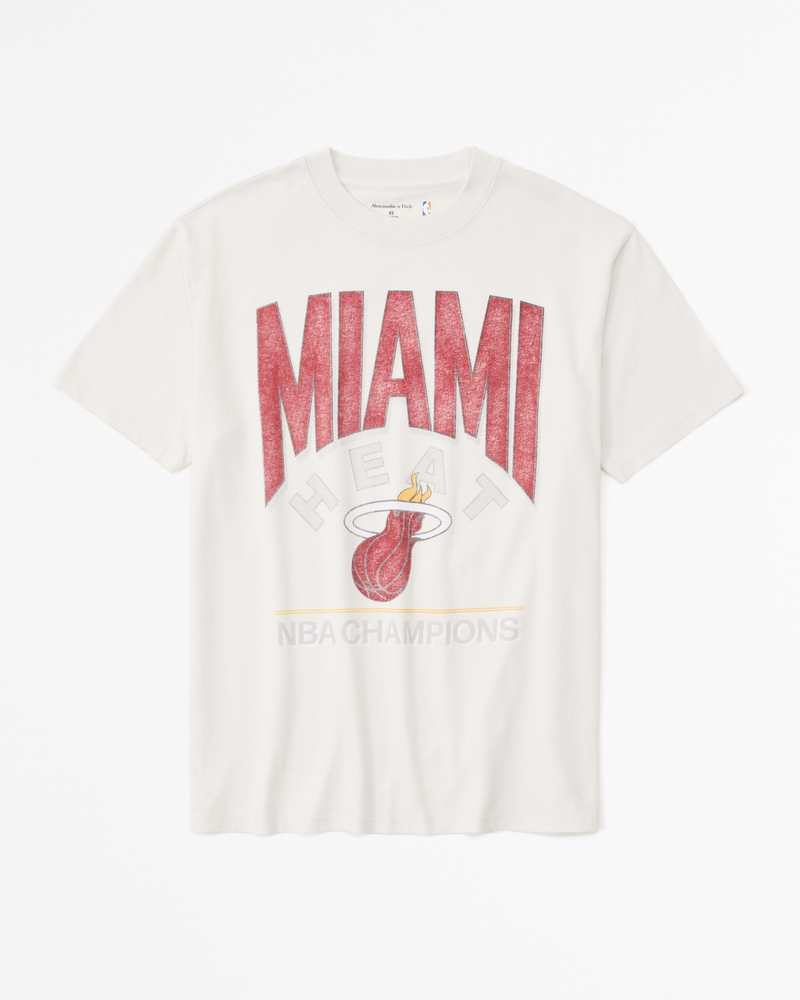 Abercrombie & Fitch Oversized Boyfriend Miami Heat Graphic Tee