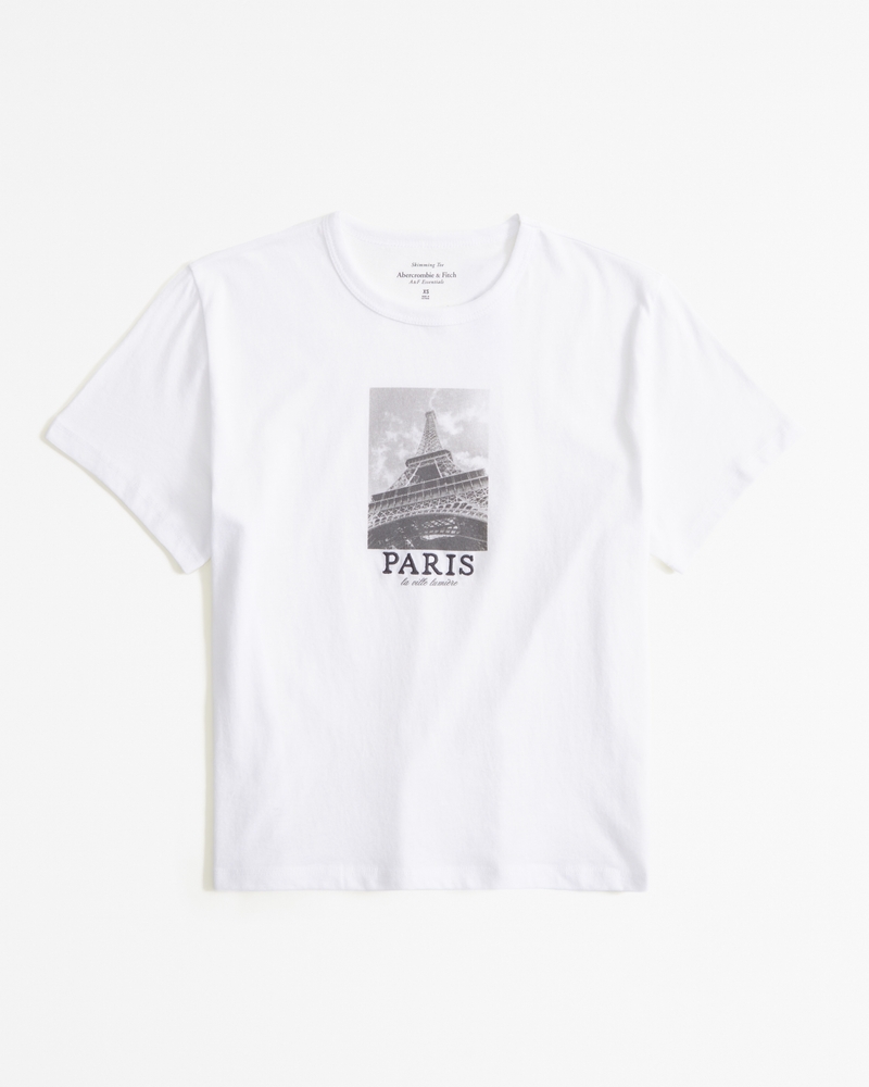 Women's Short-Sleeve Paris Graphic Skimming Tee | Women's Tops ...