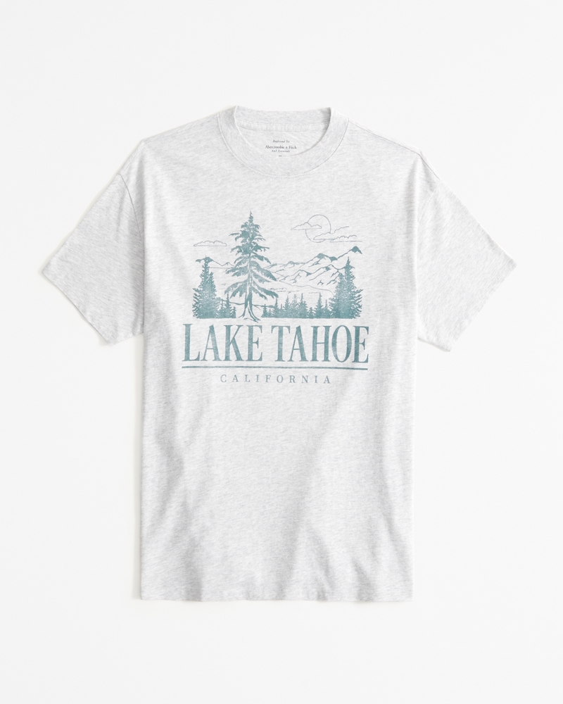 Women's Oversized Lake Tahoe Graphic Tee, Women's Tops