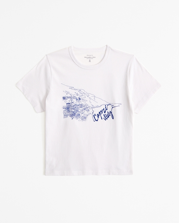 Women's Welcome to Italy Graphic Baby Tee