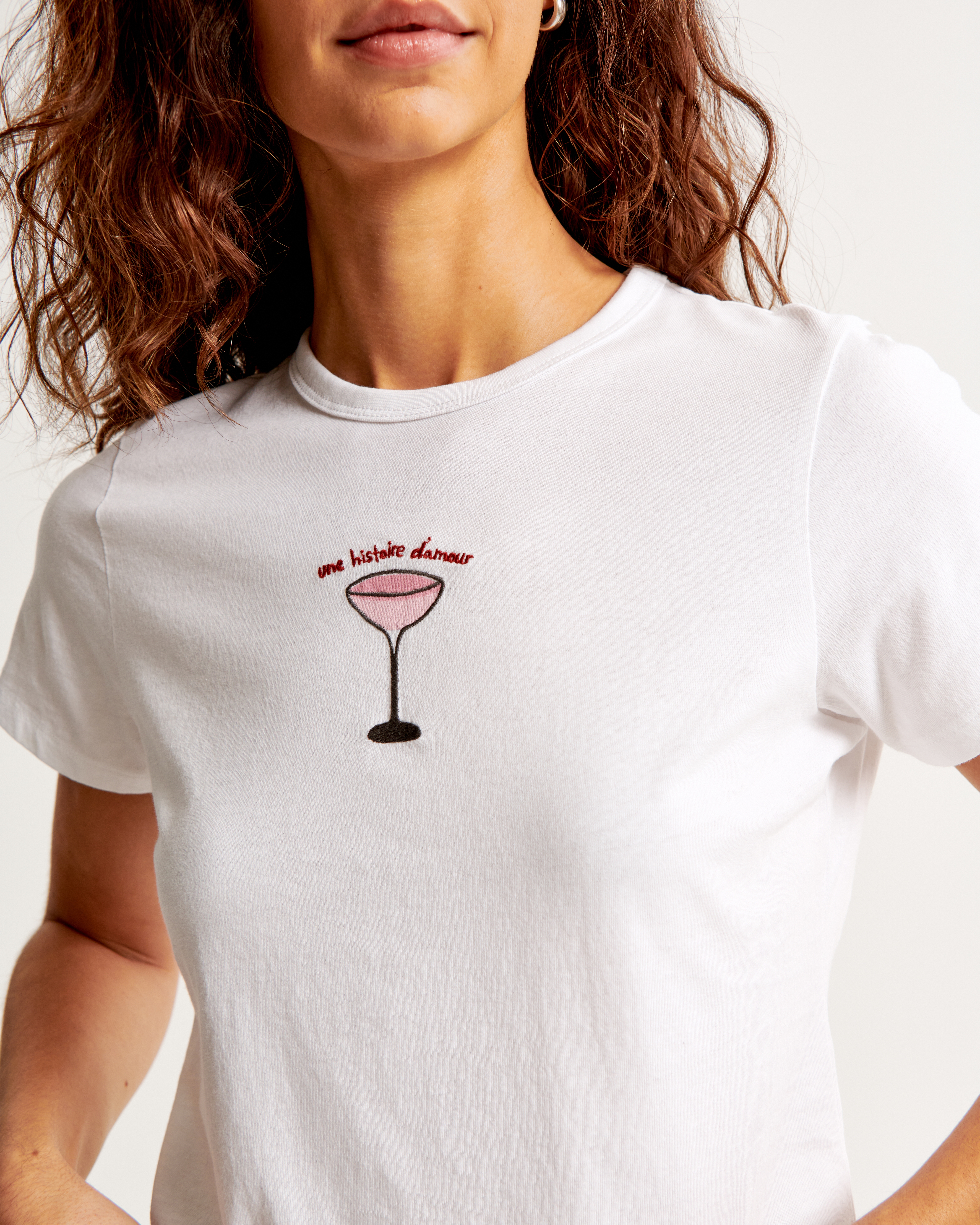 Women s Short Sleeve Cocktail Graphic Skimming Tee Women s Tops