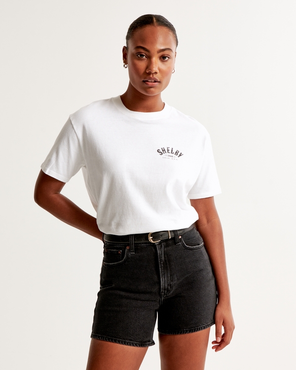Oversized Shelby Graphic Tee, White