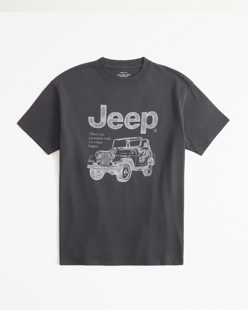 Women's Oversized Jeep Graphic Tee | Women's Tops | Abercrombie.com