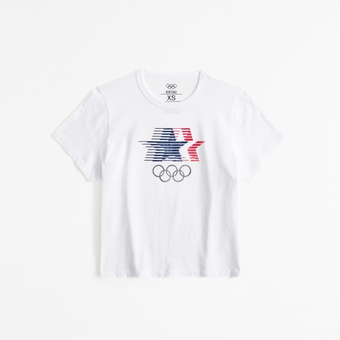 Женские футболки Abercrombie & Fitch Short-Sleeve Olympics Graphic Skimming Tee