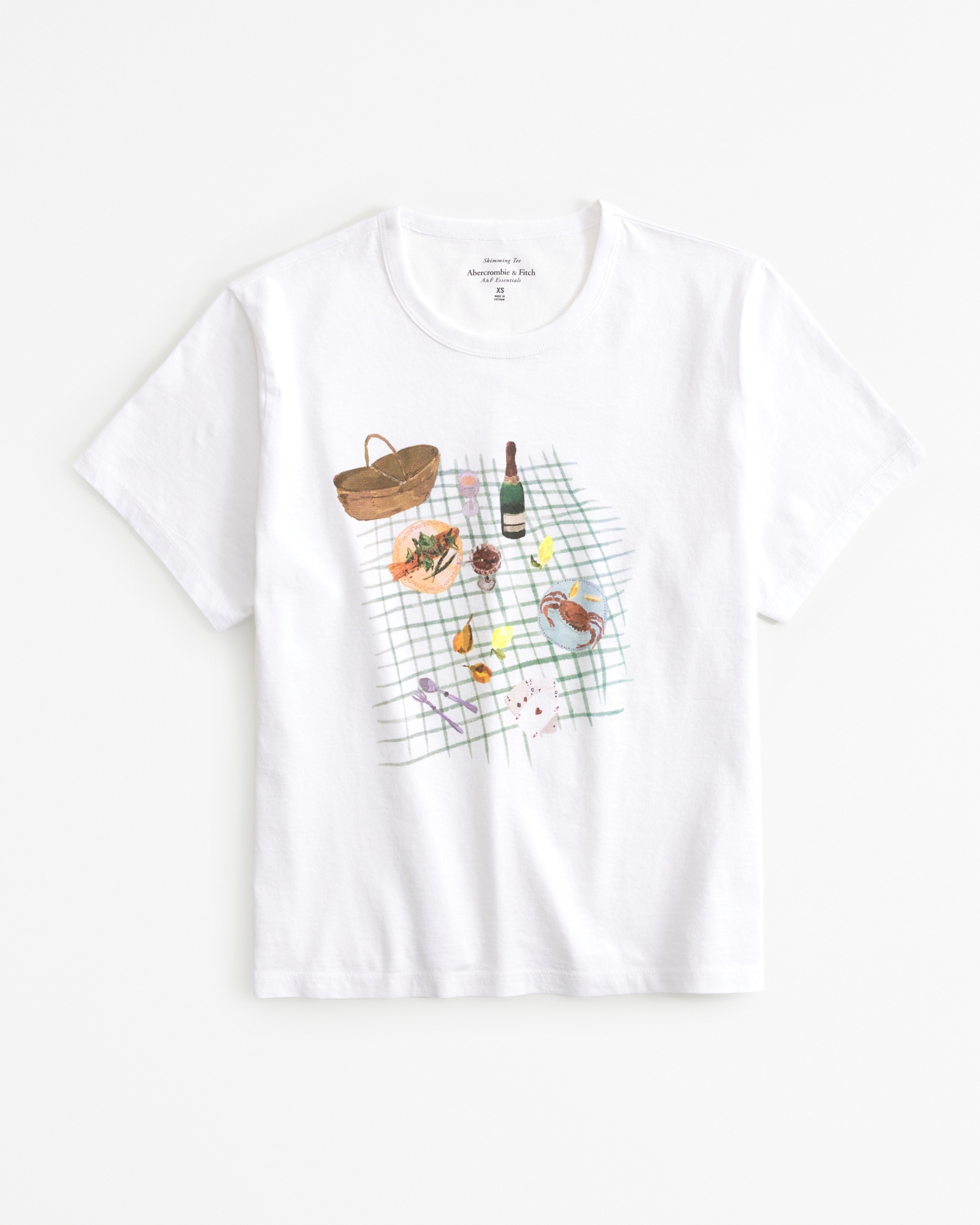 Short-Sleeve Picnic Graphic Skimming Tee