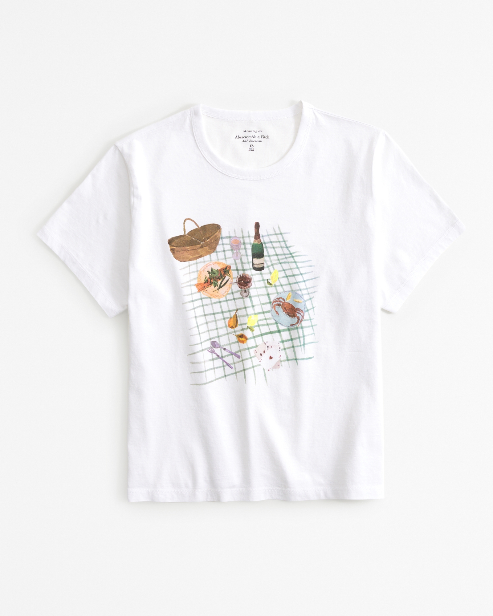 Short-Sleeve Picnic Graphic Skimming Tee