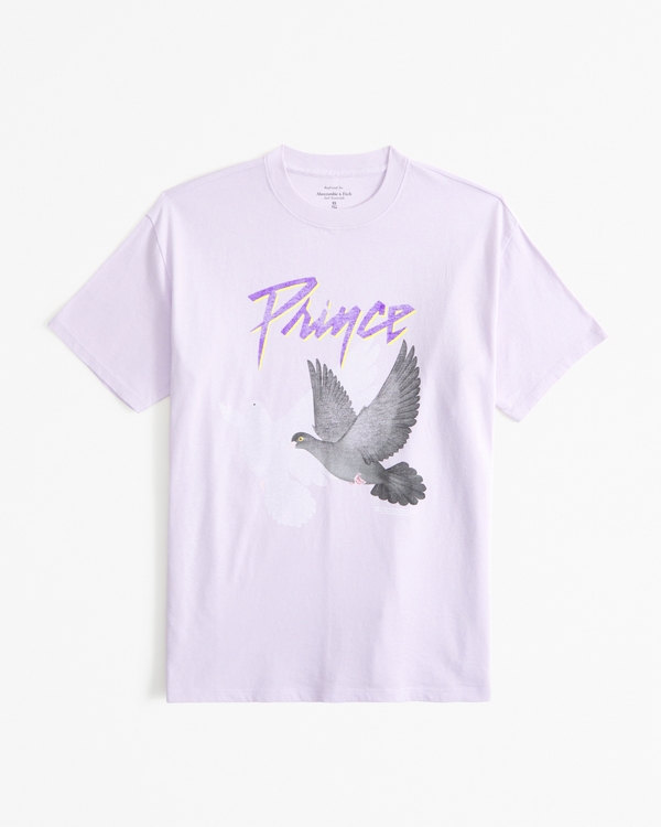 Oversized Prince Graphic Tee, Light Purple