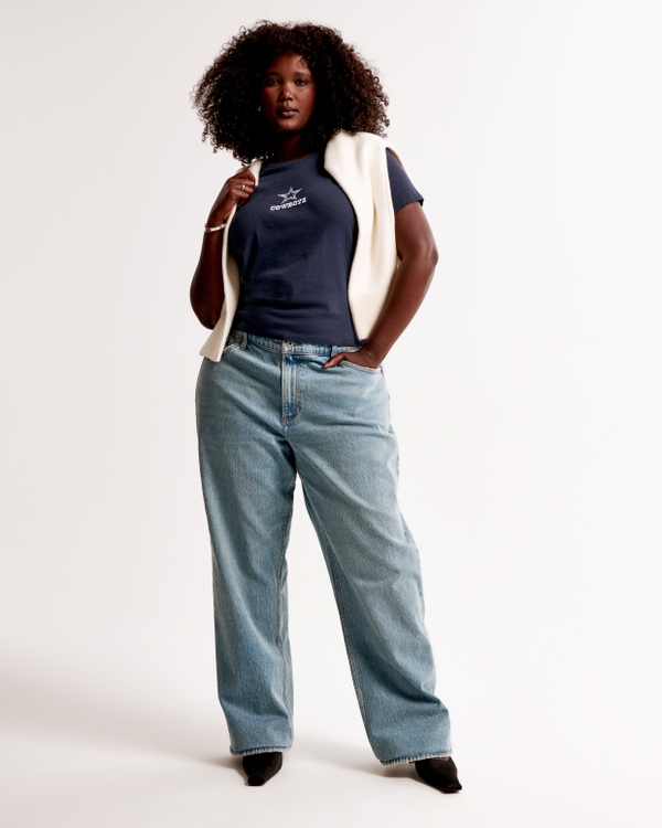 Short-Sleeve Dallas Cowboys Graphic Skimming Tee