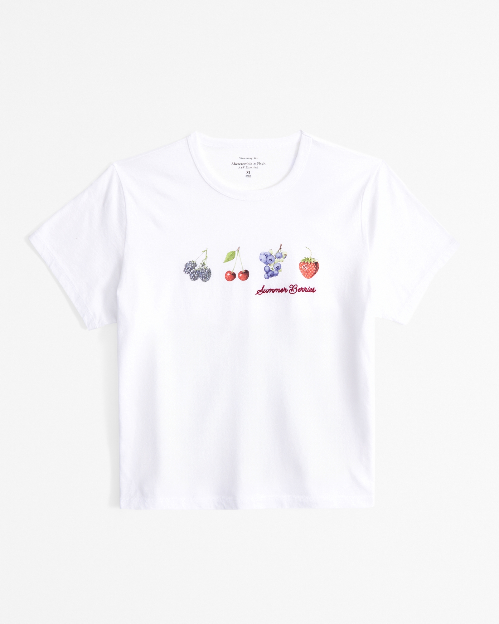 Short-Sleeve Berries Graphic Skimming Tee