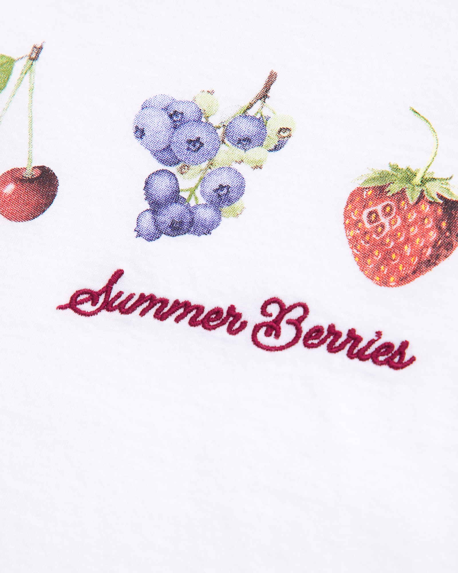 Short-Sleeve Berries Graphic Skimming Tee