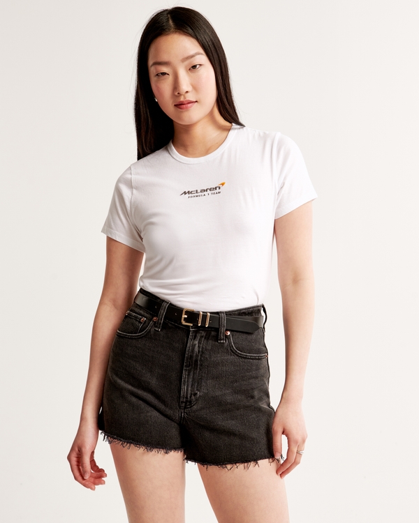 Short-Sleeve McLaren Graphic Skimming Tee, White view 1